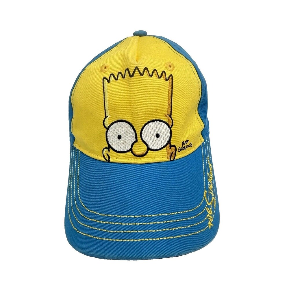 The Simpsons Bart Simpson Snapback Hat Blue Yellow Universal Studios Kids